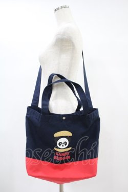 画像1: Candy Stripper / PEPE BURGER CANVAS TOTE BAGS  ネイビー H-24-07-03-1007-PU-BG-KB-ZH