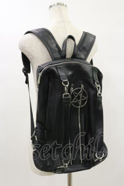 画像1: KILL STAR / ダブルジップBACK PACK  黒 H-24-07-05-038-SL-BG-KB-ZH