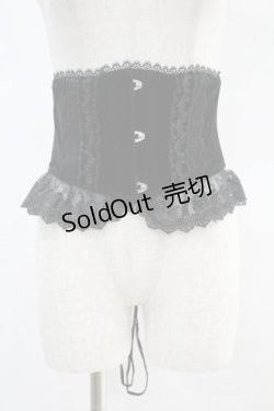 画像1: ATELIER PIERROT / Frill Short Corset  ブラック H-24-07-08-1008-EL-TO-KB-ZH