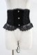 画像1: ATELIER PIERROT / Frill Short Corset  ブラック H-24-07-08-1008-EL-TO-KB-ZH (1)