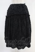 Jane Marple / Cut flower lace dress skirt  ブラック H-24-07-08-1010-JM-SK-KB-ZH