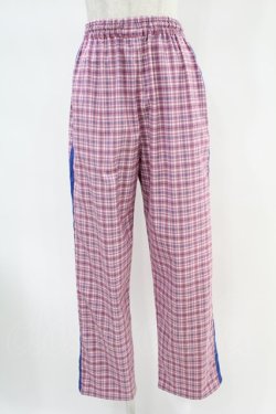 画像1: Candy Stripper / LINED CHECK PANTS S ピンク×ブルー H-24-07-09-042-PU-PA-KB-ZH