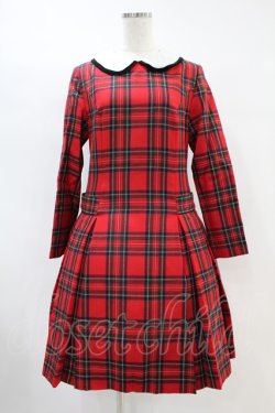 画像1: Jane Marple / tartan check lycee onepiece  レッド H-24-07-09-017-JM-OP-KB-ZT371