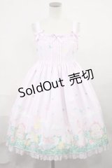 Angelic Pretty / Happy Gardenハイウエストジャンパースカート Free ラベンダー H-24-07-10-001-AP-OP-NS-ZH