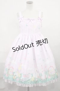 Angelic Pretty / Happy Gardenハイウエストジャンパースカート Free ラベンダー H-24-07-10-001-AP-OP-NS-ZH