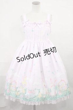 画像1: Angelic Pretty / Happy Gardenハイウエストジャンパースカート Free ラベンダー H-24-07-10-001-AP-OP-NS-ZH