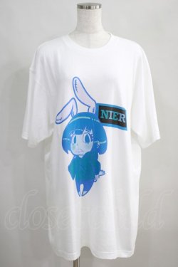 画像1: NieR Clothing / プリントCOTTON CUTSEW XL 白 H-24-07-11-1032-PU-TO-KB-ZT280