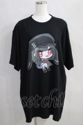 NieR Clothing / 擬人化プリントCOTTON CUTSEW XL 黒 H-24-07-11-1057-PU-TO-KB-ZT307