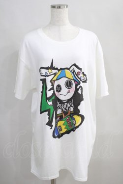 画像1: NieR Clothing / プリントCOTTON CUTSEW  白 H-24-07-11-1018-PU-TO-KB-ZT319