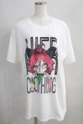 NieR Clothing / プリントCOTTON CUTSEW  白 H-24-07-11-1022-PU-TO-KB-ZT312