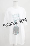 NieR Clothing / プリント半袖CUTSEW XL 白 H-24-07-11-1028-PU-TO-KB-ZT280