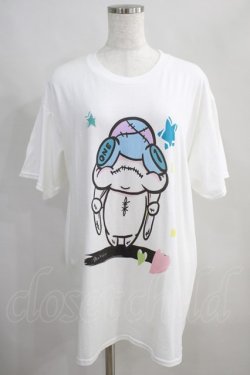 画像1: NieR Clothing / プリント半袖CUTSEW  白 H-24-07-11-1031-PU-TO-KB-ZT280