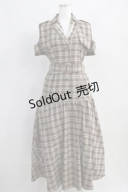 画像1: axes femme POETIQUE / 2wayケープデザインワンピース M ブラウン H-24-07-12-018-AX-OP-NS-ZH