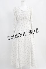 Ank Rouge / ヴィンテージフロ‐ラルフレアロングワンピース M アイボリー H-24-07-12-021-CA-OP-NS-ZH