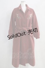 an another angelus / ローズ刺繍開衿コート Free BROWN H-24-07-12-026-CA-CO-NS-ZH