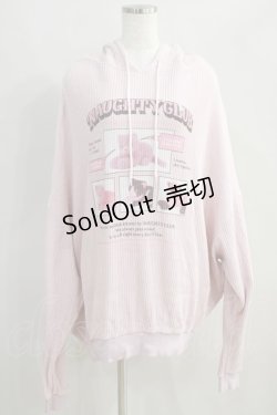 画像1: Candy Stripper / NAUGHTY CLUB WAFFLE HOODIE  ピンク H-24-07-14-060-PU-TO-KB-ZT302