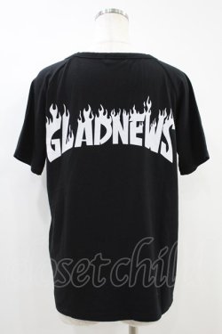 画像2: GLAD NEWS / バックプリントTシャツ  黒 H-24-07-20-1049-GL-TO-KB-ZH