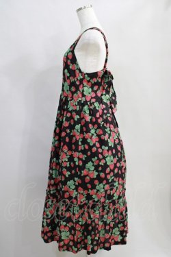 画像2: Jane Marple / Strawberry garden Strap dress  ブラック H-24-07-21-012-JM-OP-KB-ZH