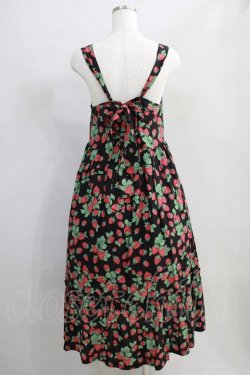 画像3: Jane Marple / Strawberry garden Strap dress  ブラック H-24-07-21-012-JM-OP-KB-ZH