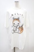 NieR Clothing / プリントCOTTON CUTSEW  白 H-24-07-24-044-PU-TO-KB-ZH