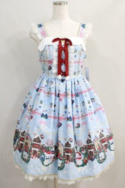 画像1: Angelic Pretty / Fancy Noel SpecialジャンパースカートSet Free サックス H-24-07-25-1003-AP-OP-NS-ZH