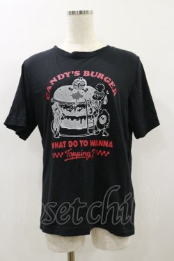 画像1: Candy Stripper / CANDY'S BURGER TEE 2 ブラック H-24-07-27-049-PU-TO-KB-ZT213