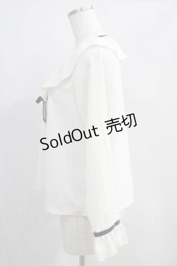 画像2: Fi.n.t / パイピングリボンラッフルカラーブラウス Free OFF WHITE H-24-07-28-008-CA-BL-NS-ZH