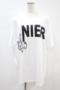 NieR Clothing / プリント半袖CUTSEW XL 白 H-24-07-29-043-PU-TO-KB-ZT311