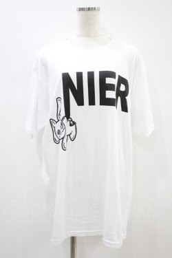 画像1: NieR Clothing / プリント半袖CUTSEW XL 白 H-24-07-29-043-PU-TO-KB-ZT311