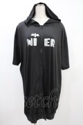 NieR Clothing / 半袖ZIPパーカー  黒 H-24-08-02-029-PU-TO-KB-ZH