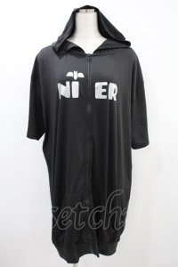 NieR Clothing / 半袖ZIPパーカー  黒 H-24-08-02-029-PU-TO-KB-ZT055