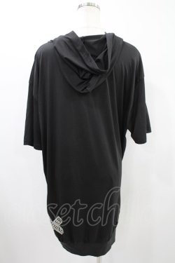 画像2: NieR Clothing / 半袖ZIPパーカー  黒 H-24-08-02-029-PU-TO-KB-ZH