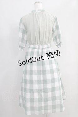 画像3: LEBECCA boutique / テラス席のギンガムチェックワンピース Free グリーン H-24-08-03-011-EL-OP-NS-ZH