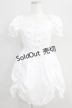 画像1: AVENCHUMU / Bone ribbon puff doll dress M オフ H-24-08-07-1023-LO-OP-NS-ZH