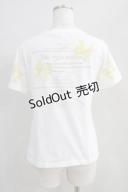 画像3: Jane Marple / The 35th ribbon Tシャツ Free 白×イエロー H-24-08-08-031-JM-TO-KB-ZH