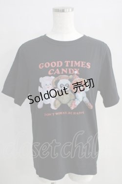 画像1: Candy Stripper / GOOD TIMES CANDY Tシャツ  黒 H-24-08-11-029-PU-TO-KB-ZT232