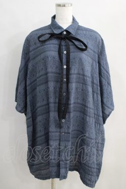 画像1: MiDiom / Oriental JQ Square Shirt  Dull Blue H-24-08-14-041-PU-BL-KB-ZH