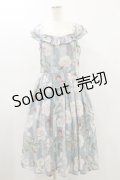 Forest Wardrobe（海外ロリータブランド） / 森林のかご3.0 花柄ワンピースセット XL 白ばら＆いちご/ブルー H-24-08-17-065-LO-OP-NS-ZH