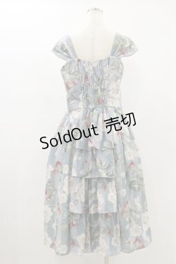 画像2: Forest Wardrobe（海外ロリータブランド） / 森林のかご3.0 花柄ワンピースセット XL 白ばら＆いちご/ブルー H-24-08-17-065-LO-OP-NS-ZH