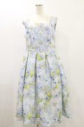 Forest Wardrobe（海外ロリータブランド） / 森林のかご2.0 花柄ワンピースセット XL ブルーベリー＆あじさい/サックス H-24-08-17-066-LO-OP-NS-ZH