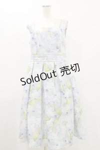 Forest Wardrobe（海外ロリータブランド） / 森林のかご2.0 花柄ワンピースセット XL ブルーベリー＆あじさい/サックス H-24-08-17-066-LO-OP-NS-ZH