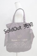 Maison de FLEUR / ダブルリボントートバッグ  パープル H-24-08-19-049-LO-BG-NS-ZH