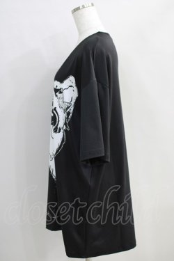 画像2: NieR Clothing / プリント半袖CUTSEW  黒 H-24-08-21-1031-PU-TO-KB-ZT319