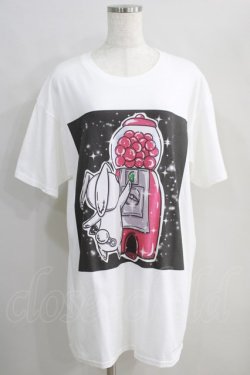 画像1: NieR Clothing / プリント半袖CUTSEW XL 白 H-24-08-21-1026-PU-TO-KB-ZT307