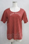 PINK HOUSE / ロゴプリントドットTシャツ L レッド H-24-08-23-047-LO-TS-NS-ZH