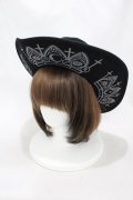 KILL STAR / Witch Brim Hat  黒 H-24-08-28-1003-SL-AC-KB-ZT087