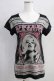 画像1: HYSTERIC GLAMOUR / CASINO TODAYプリントUネックTシャツ  黒 H-24-08-30-045-PU-TO-KB-ZH (1)