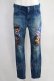 画像1: HYSTERIC GLAMOUR / CLASSIC PATCH BIKER DENIMスリムパンツ M ブルー H-24-08-30-023-PU-PA-KB-ZH (1)