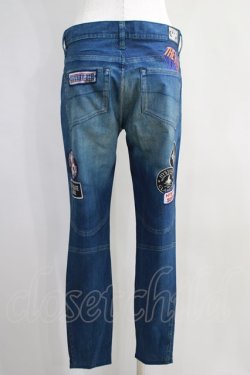 画像3: HYSTERIC GLAMOUR / CLASSIC PATCH BIKER DENIMスリムパンツ M ブルー H-24-08-30-023-PU-PA-KB-ZH