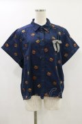 Candy Stripper / BURGER SHIRTS  ネイビー H-24-09-01-074-PU-BL-KB-ZT053